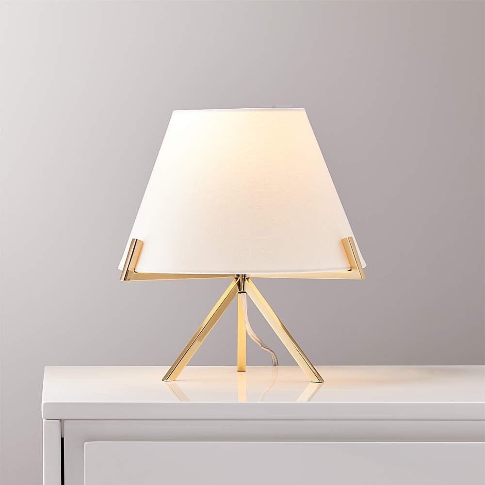 BRAND NEW CB2 Ornado Small Table Lamp - Polished Brass
